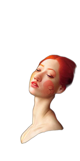 face, mask, crown, hair transparent PNG cut-out