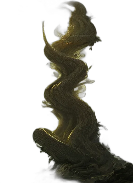 hair, crown, dragon, staff transparent PNG cut-out