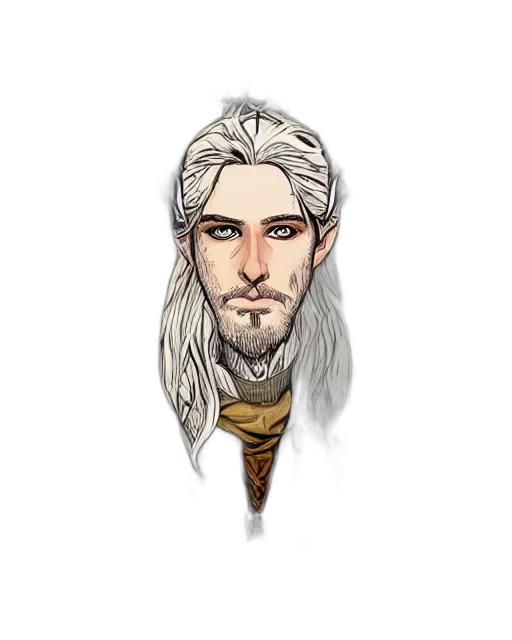 staff, face, hair, dragon transparent PNG cut-out