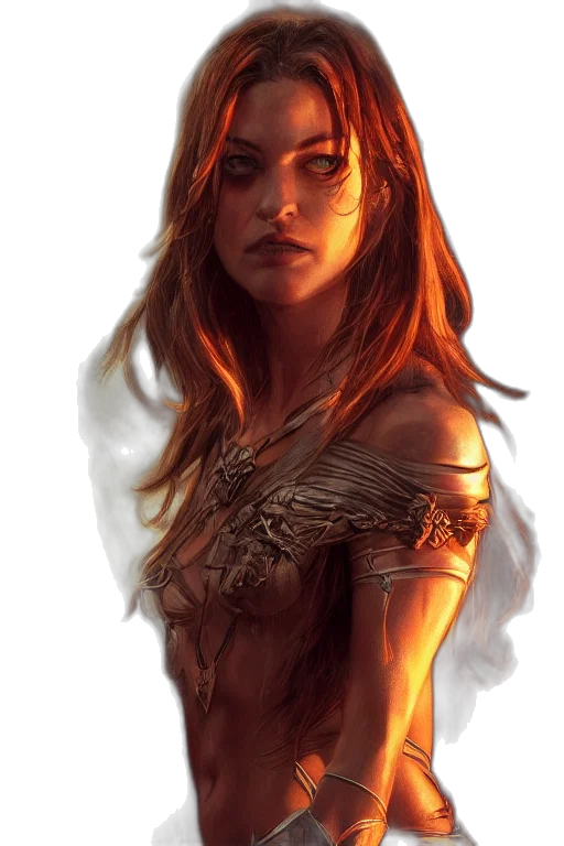face, fantasy art, concept art, comic book art transparent PNG cut-out