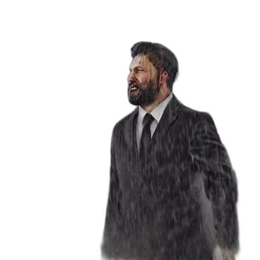 jacket, umbrella, concept art, photorealistic transparent PNG cut-out