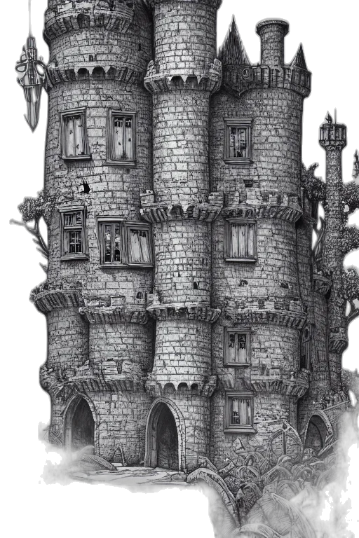 building, crown, concept art, fantasy art transparent PNG cut-out