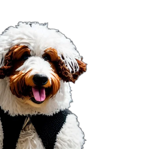 animal, jacket, staff, photorealistic transparent PNG cut-out