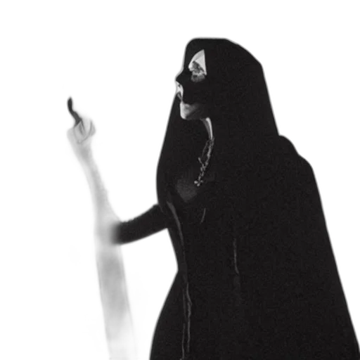 dress, mask, staff, creature transparent PNG cut-out
