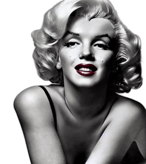 face, photorealistic, cartoon, marilyn transparent PNG cut-out