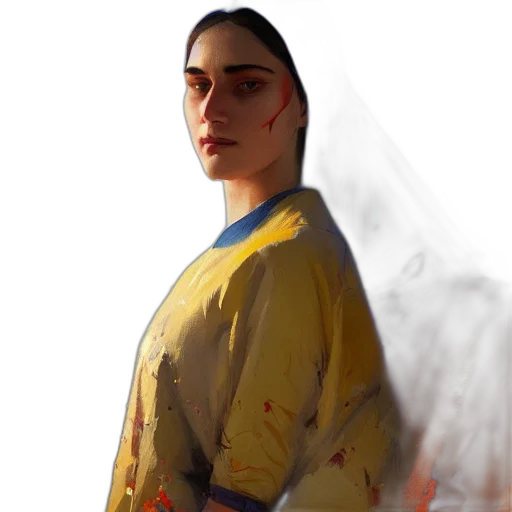 face, dress, jacket, staff transparent PNG cut-out
