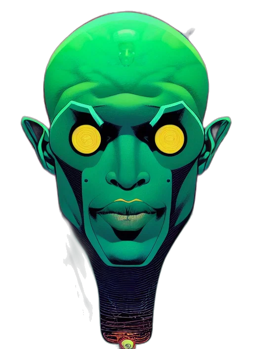 mask, staff, face, creature transparent PNG cut-out
