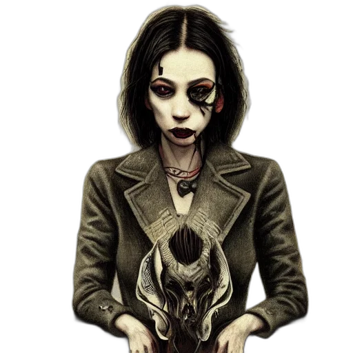 mask, jacket, staff, jewelry transparent PNG cut-out