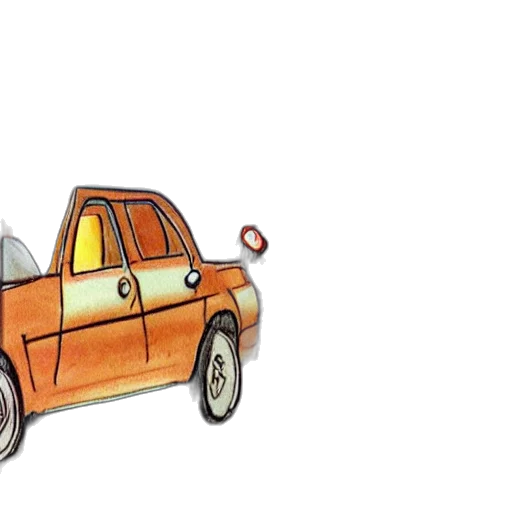 car, concept art, 3d render, watercolor transparent PNG cut-out