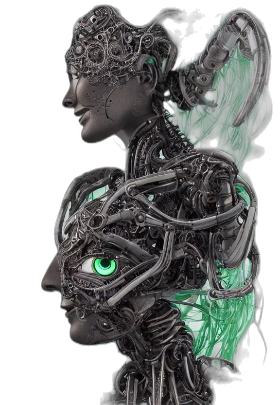 robot, mask, face, creature transparent PNG cut-out