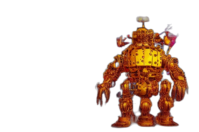 robot, 3d render, concept art, scene transparent PNG cut-out