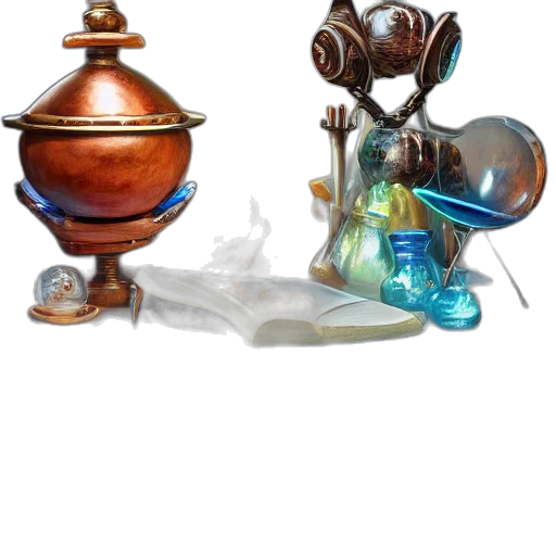 bottle, jewelry, robot, concept art transparent PNG cut-out