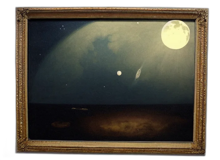 concept art, photorealistic, oil painting, outer space transparent PNG cut-out