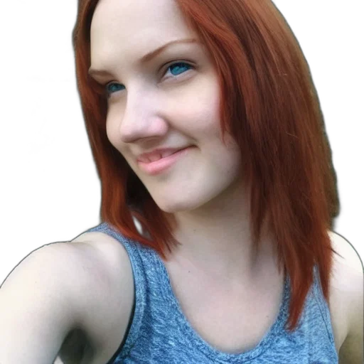 face, hair, dress, staff transparent PNG cut-out