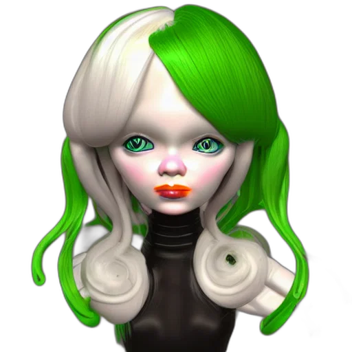 face, mask, hair, 3d render transparent PNG cut-out