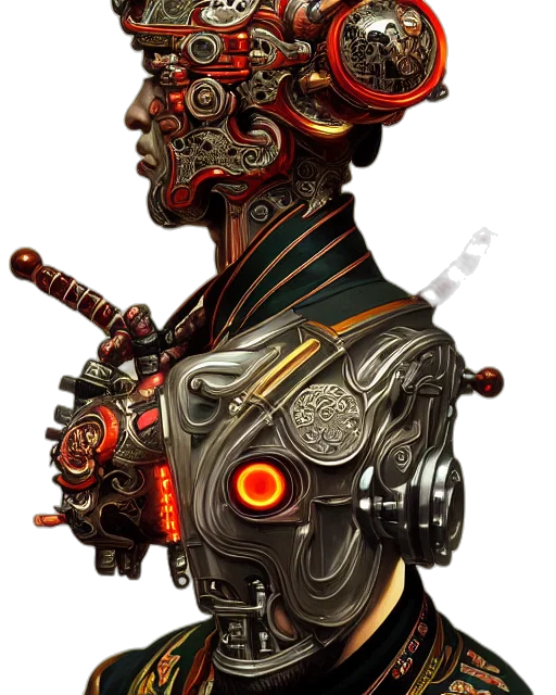 robot, face, mask, staff transparent PNG cut-out