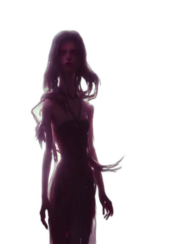 dress, creature, concept art, 3d render transparent PNG cut-out