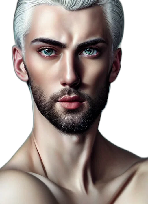 face, hair, photorealistic, fantasy art transparent PNG cut-out