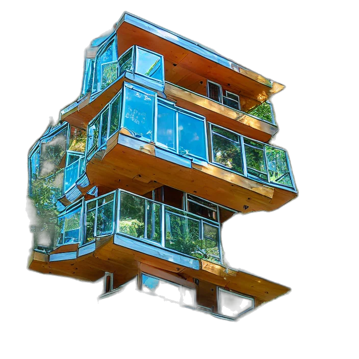 building, furniture, 3d render, concept art transparent PNG cut-out