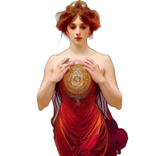 dress, jewelry, crown, fantasy art transparent PNG cut-out