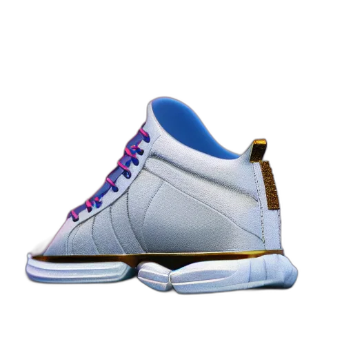 shoes, 3d render, vaporwave, pastel transparent PNG cut-out