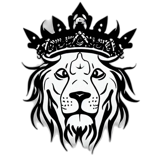 crown, staff, animal, fantasy art transparent PNG cut-out