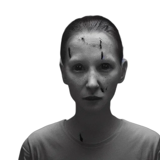 face, mask, robot, hair transparent PNG cut-out