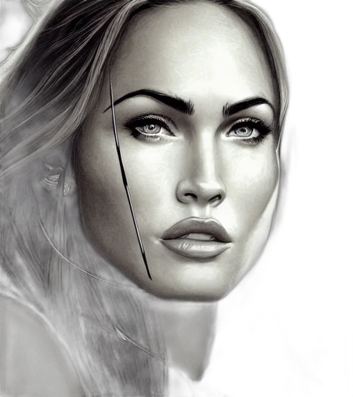 face, photorealistic, pencil sketch, comic book art transparent PNG cut-out