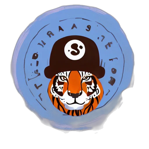 3d render, portrait, tiger, wearing transparent PNG cut-out