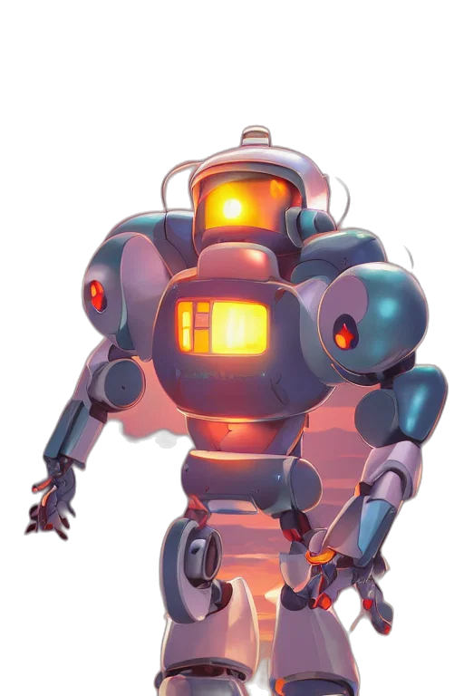 robot, weapon, concept art, 3d render transparent PNG cut-out