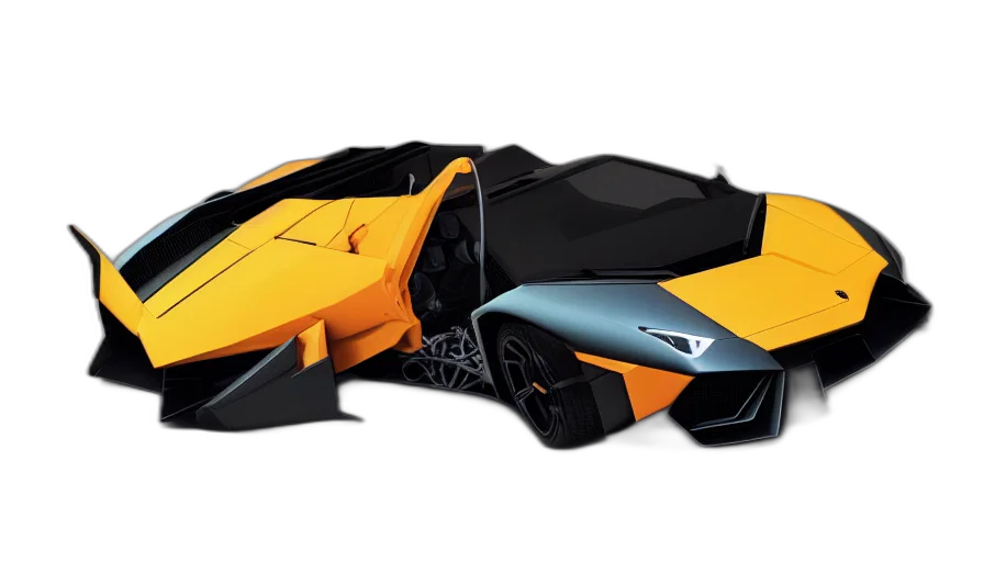 car, concept art, 3d render, lamborghini transparent PNG cut-out