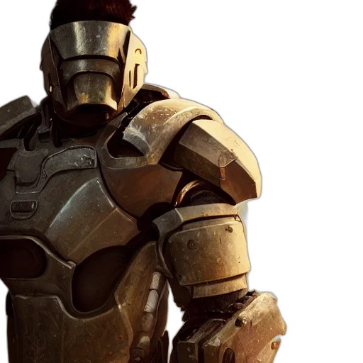 robot, weapon, concept art, 3d render transparent PNG cut-out