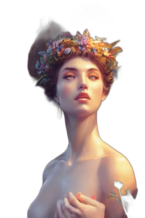 crown, dress, hat, face transparent PNG cut-out