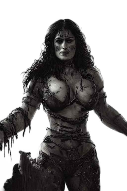 comic book art, concept art, fantasy art, photorealistic transparent PNG cut-out