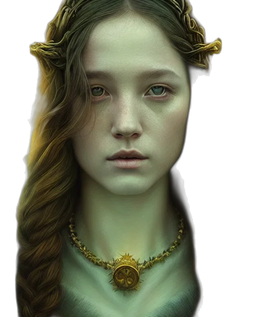 crown, jewelry, face, fantasy art transparent PNG cut-out