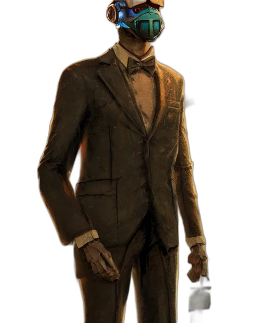 staff, jacket, hat, mask transparent PNG cut-out