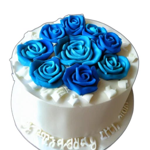 3d render, photorealistic, blue, birthday transparent PNG cut-out