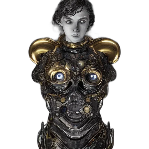 robot, mask, face, crown transparent PNG cut-out