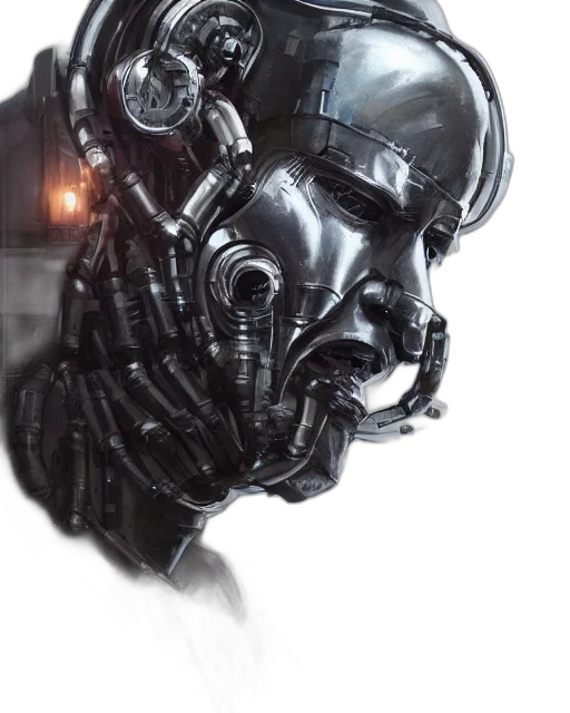 robot, mask, face, creature transparent PNG cut-out