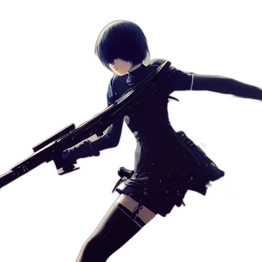 weapon, staff, sword, robot transparent PNG cut-out