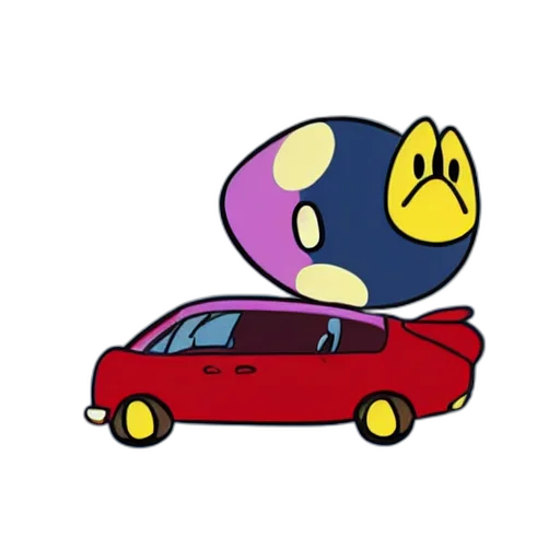 car, concept art, pixel art, 3d render transparent PNG cut-out