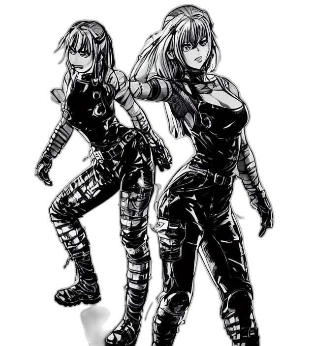 concept art, comic book art, cyberpunk, cartoon transparent PNG cut-out