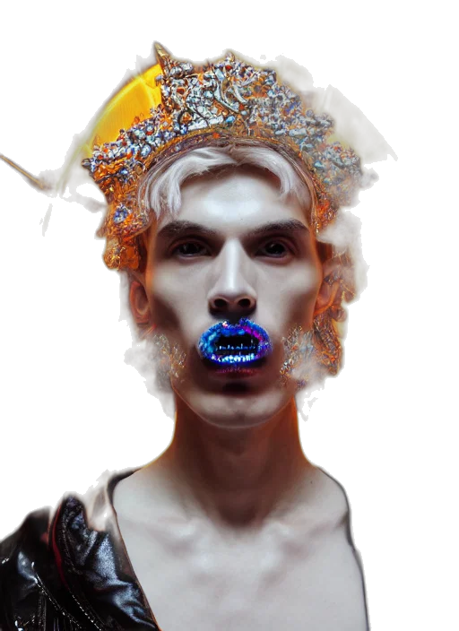 crown, face, mask, creature transparent PNG cut-out