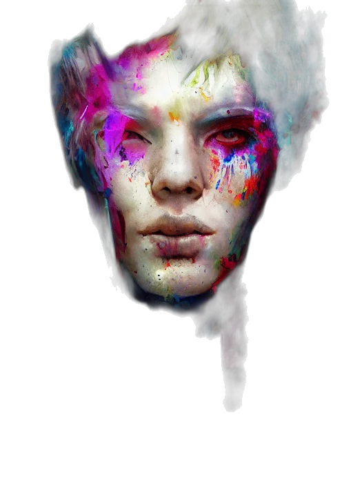 face, mask, robot, creature transparent PNG cut-out