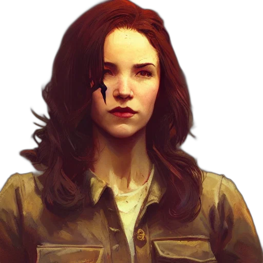 face, jacket, comic book art, photorealistic transparent PNG cut-out