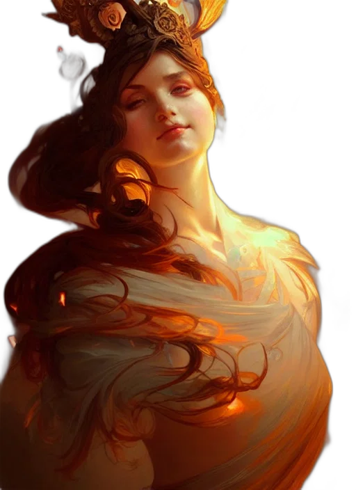 dress, face, dragon, fantasy art transparent PNG cut-out