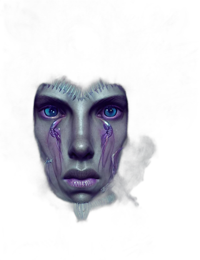 face, mask, creature, robot transparent PNG cut-out