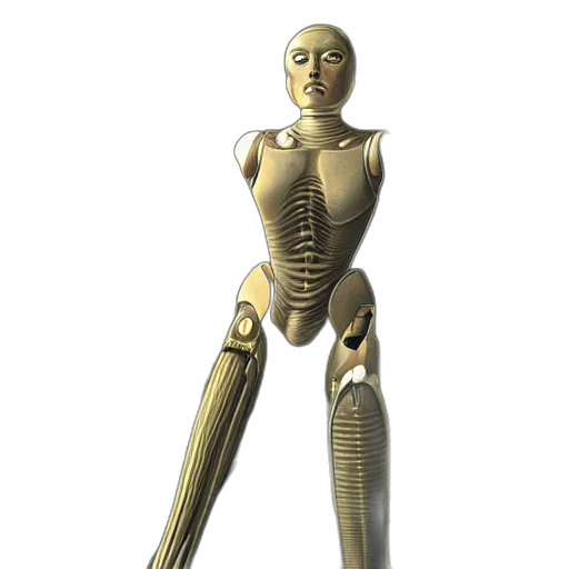 robot, staff, weapon, creature transparent PNG cut-out