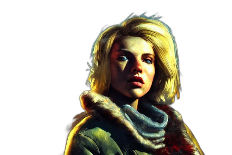 face, jacket, comic book art, concept art transparent PNG cut-out
