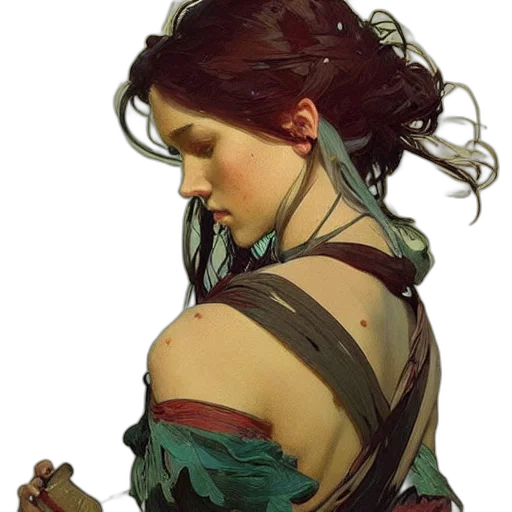 dress, dragon, jewelry, face transparent PNG cut-out